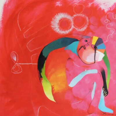 OGRE DE BARBARIE - Acrylique et crayon gras sur papier.