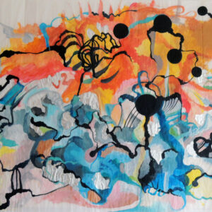 PAYSAGE SONORE - Acrylique et papier aluminium sur papier industriel translucide.