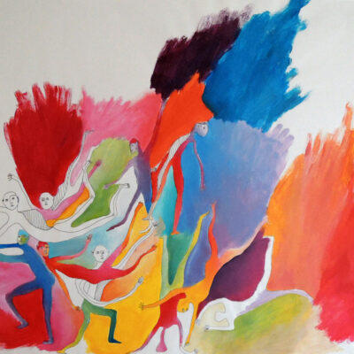 DENSE - Acrylique et encre sur papier.