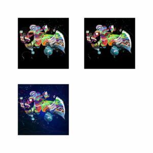 <br>ÉTAPE N°4 : Inversion de couleur, travail de variations et de lumières... et enfin la signature !<br><br>