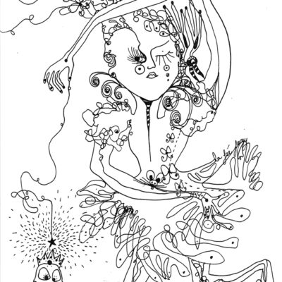 LA FÉE FANNY - Stylo plume sur papier.