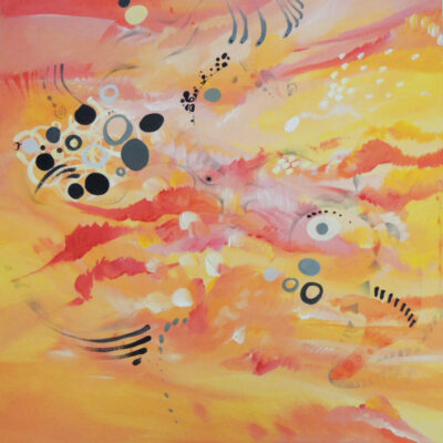 <br>LE VOYAGEUR IMPRUDENT <span style='color: #5E7C98'>- 80cm x 80cm, acrylique et crayon sur toile-</span> <em><span style='color: #FF0000;font-size: 10px;'>VENDUE</span></em><br><br>

<span style='color: #1e73be;'><em>- C'est passionnant ! dit-il. Vous n'avez pas appuyé à fond sur le bouton. Vous avez reçu une impulsion trop faible et quitté votre temps sans pouvoir en atteindre un autre ! Vous êtes resté coincé entre le présent et le futur ! En somme, vous étiez au conditionnel !</em></span><br>
<span style='color: #333399;'>René Barjavel</span><br><br>