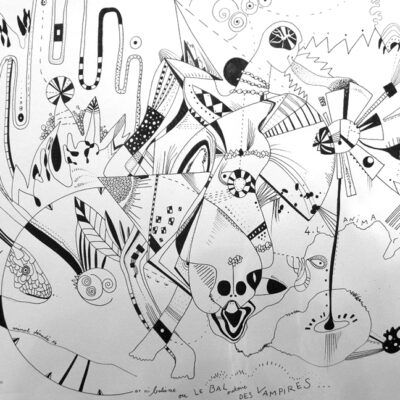 <br>MORSE <span style='color: #99AEC0'>- PLUME N°4</span><br>
<span style='color: #5E7C98'>42 x 30 cm, rotring ArtPen et son encre noire sur papier dessin à grain -</span> <em><span style='color: #00CB65;font-size: 10px;'>DISPONIBLE</span></em><br><br>