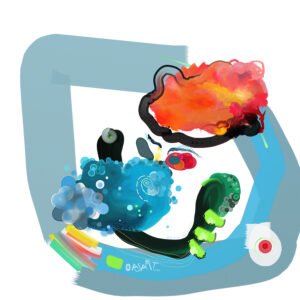 <br><em>SEUL REGARD <span style='color: #99AEC0'>- PEINTURE NUMÉRIQUE</span></em><br>
<span style='color: #5E7C98'>Peinture numérique, tirage sur mesure sur papier (digigraphie) ou métal (subligraphie)</span><br/>
En vente prochainement sur <a href='https://amandineledu.art/commande' rel='noopener' target='_blank' class='btnjaune'>LA BOUTIQUE</a> en ligne<br/><br/>