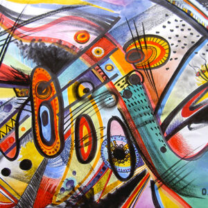 <br>FLÛTE DE PAON <span style='color: #5E7C98'>- Feutres Pantone Tria, crayons de couleur et fusain sur papier -</span> <em><span style='color: #FF8D00;font-size: 10px;'>PAS À VENDRE</span></em><br><br>