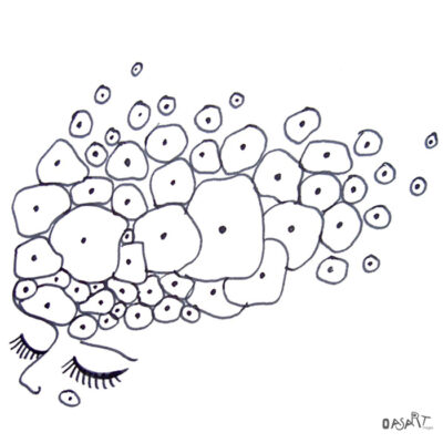 LA MÉMOIRE S'OUBLIANT - Stylo plume sur papier.