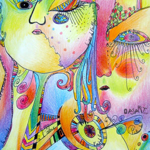 <br>LA VAGUE À L'ÂME <span style='color: #5E7C98'>- Stylo plume, crayons de couleur et crayons gras sur papier -</span> <em><span style='color: #FF8D00;font-size: 10px;'>PAS À VENDRE</span></em><br><br>