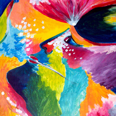 LE SOUFFLEUR DE RÊVES - Acrylique sur papier.