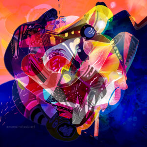 <br><em>COSME <span style='color: #99AEC0'>- EMPREINTE DIGITALE</span></em><br>
<span style='color: #5E7C98'>Peinture numérique, tirage sur mesure sur papier (digigraphie) ou métal (subligraphie)</span><br/>
En vente sur <a href='https://amandineledu.art/commande/produit/cosme/' rel='noopener' target='_blank' class='btnjaune'>LA BOUTIQUE</a> en ligne<br/><br/>