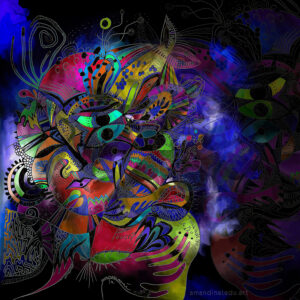 <br><em>MALADICTION <span style='color: #99AEC0'>- PEINTURE NUMÉRIQUE</span></em><br>
<span style='color: #5E7C98'>Peinture numérique, tirage sur mesure sur papier (digigraphie) ou métal (subligraphie)</span><br/>
En vente sur <a href='https://amandineledu.art/commande/produit/maladiction/' rel='noopener' target='_blank' class='btnjaune'>LA BOUTIQUE</a> en ligne<br/><br/>
<span style='color: #1e73be;'><em>J'ai mille mondes dans mes souliers, jamais je n'arrêterai de marcher...</em></span><br>
<span style='color: #333399;'>Alain Allet</span><br><br>

<span style='color: #5B6F95;'>Petit Poucet perdu dans l'océan sombre de l'addiction, les grains de sable qu'il a semés en nage sur son passage tracent sa déroute en pointillés.</span><br><br>