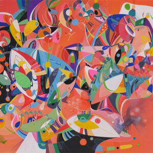 <br>NŒUDS SUR ÉCOUTE <span style='color: #99AEC0'>- PETIT BOIS</span><br>
<span style='color: #5E7C98'>Acrylic paint on wood - 100 x 70 cm</span><br/><em><span style='color: #FF0000;font-size: 10px;'>SOLD</span></em><br><br>