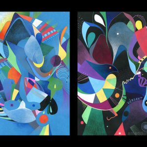 <br>L'AUTRE VERSANT <span style='color: #99AEC0'>- MINES DE COULEURS</span><br>
<span style='color: #5E7C98'>Dessin sur papier - 24 x 32 cm + 24 x 32 cm, diptyque</span><br/><em><span style='color: #00CB65;font-size: 10px;'>DISPONIBLE à l'Atelier de Pornichet - 520 €</span></em><br/><br>